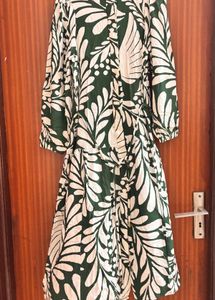 HNM Stylish Green Floral maxi Dress