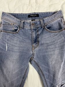 Men's Distressed Blue Jeans unisex