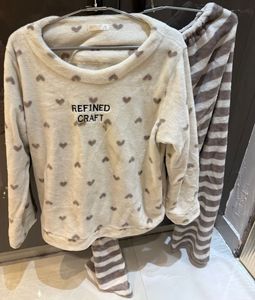 Cozy Heart Print Pajama Set