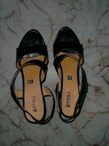 Black Platform Wedge Heels