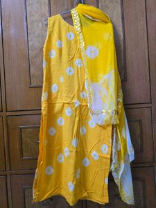 Embroidered Kurta set with Trouser and Dupatta
