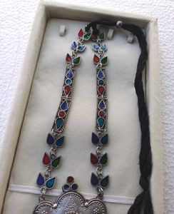 💥Navratri Special💥 Meenakari Oxidised Necklace