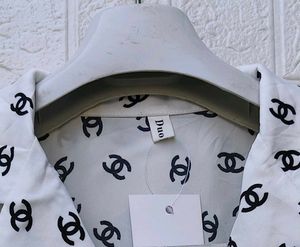 New with tag Korean Chic Double-Breasted Print Blo
