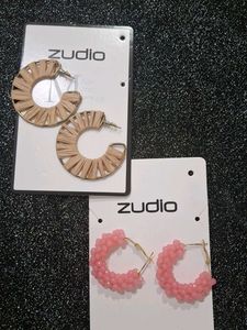 combo Zudio Hoop Earrings - Nude & Pink