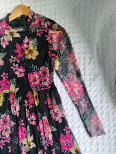 Here&amp;Now Floral Mesh Maxi Dress