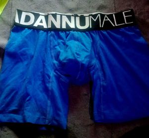 Blue Boxer Briefs with Logo Waistband