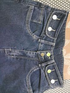 High-Waisted Blue Denim Jeans