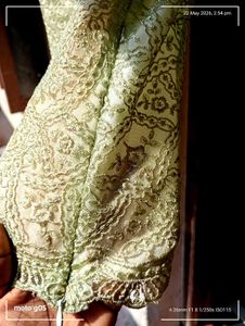 Pastel green Top Full Embroided