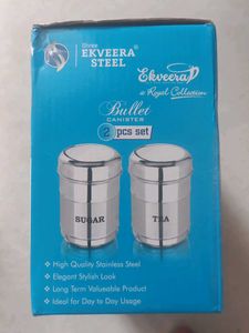 Ekveera Steel Canister Set (2-Piece)