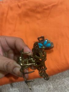 metal Jeweled Hair Claw Clip Set