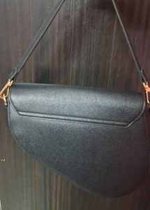 Stylish Black Saddle Bag