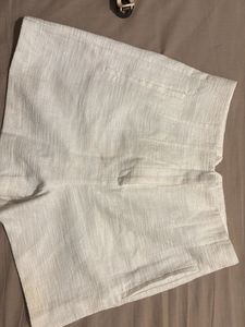 zara white shorts