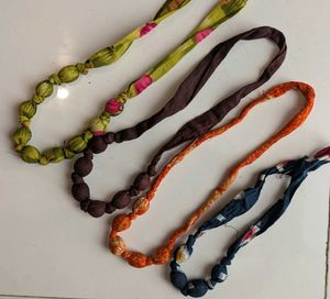 Boho Fabric Beaded Necklaces