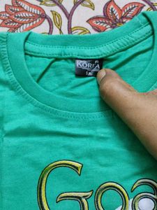 Green T-Shirt with Elephant Print