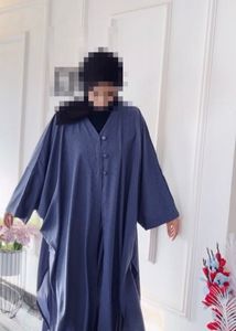 Elegant Blue Abaya Gown