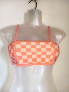 Checkerboard Halter Top