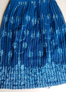 Girls Teal Embroidered Gharara Set