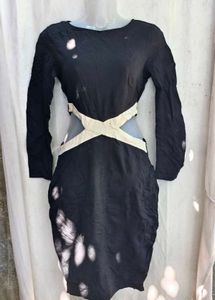 122510. Chic Black Cutout Dress