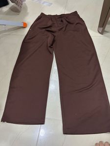 Brown Striped Wide Leg Pants