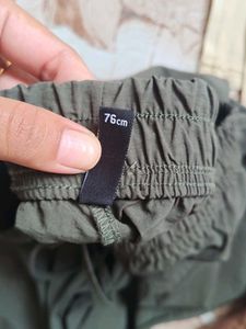 Olive Green Cargo Jogger Pants