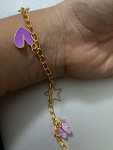 Gold Chain Charm Bracelet