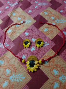 Sunflower Necklace &amp; Earrings Set