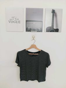 Striped Cropped T-Shirt