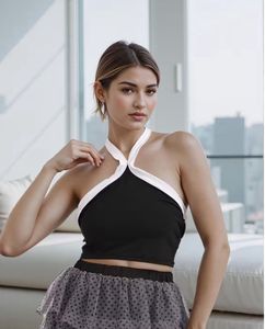 Chic Black Halter Crop Top CL