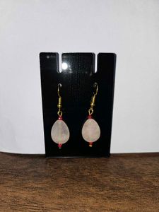 Handmade Elegant Rose Quartz Earrings