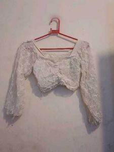 Elegant White Lace Crop Top