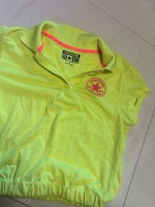 Converse All Star Neon Yellow Polo Shirt