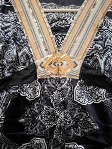 SALE..Classy Black N White Kaftan