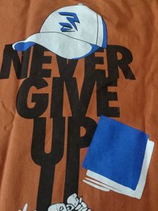 Orange Graphic T-Shirt and black pant