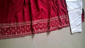 Embroidered Nyra Cut Redish Mehrun Kurta