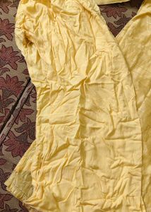Elegant Yellow Kurta with Pants Set