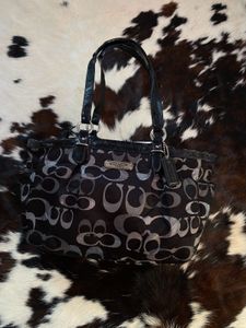 Coach Signature Monogram Shoulder Bag
