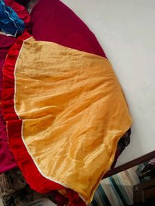Golden Skirt with Red Border