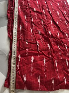 Red Ikkat Print Kurta buy1get1
