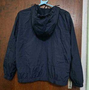 HRX Navy Blue Hooded Jacket