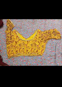 Yellow Paisley Print Blouse