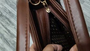 Brown Round Handle Bag