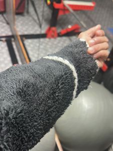 Fuzzy Black &amp; White Trim Jacket