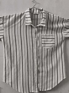 Striped Button-Up Shirt