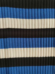 Striped Polo Neck Knit Dress