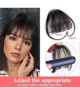 Hair Topper with Clip in Curtain bangs!