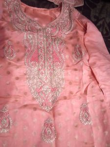 Party Wear Kurta Set Heavy Zardozi Work 3 Pic