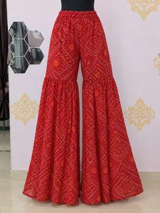 Elegant Red Embellished sharara set