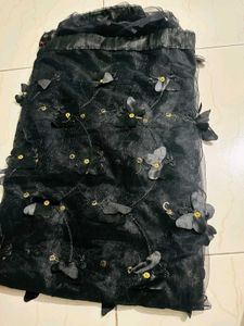 Black Embroidered Saree
