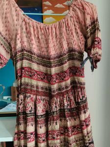 Bohemian Print Tiered Dress