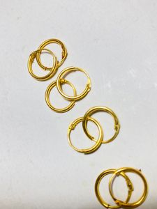 Elegant Gold Hoop Earrings Set 5 pairs